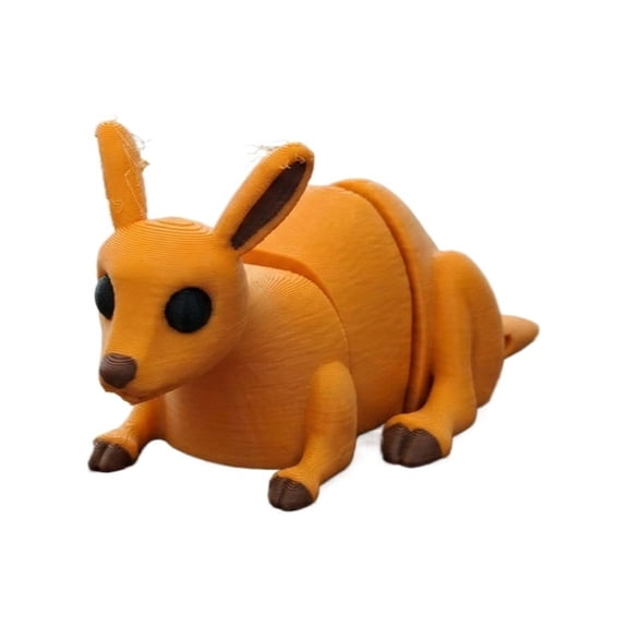 3PC movable jointed kangaroo cute 3D printed movable animal
