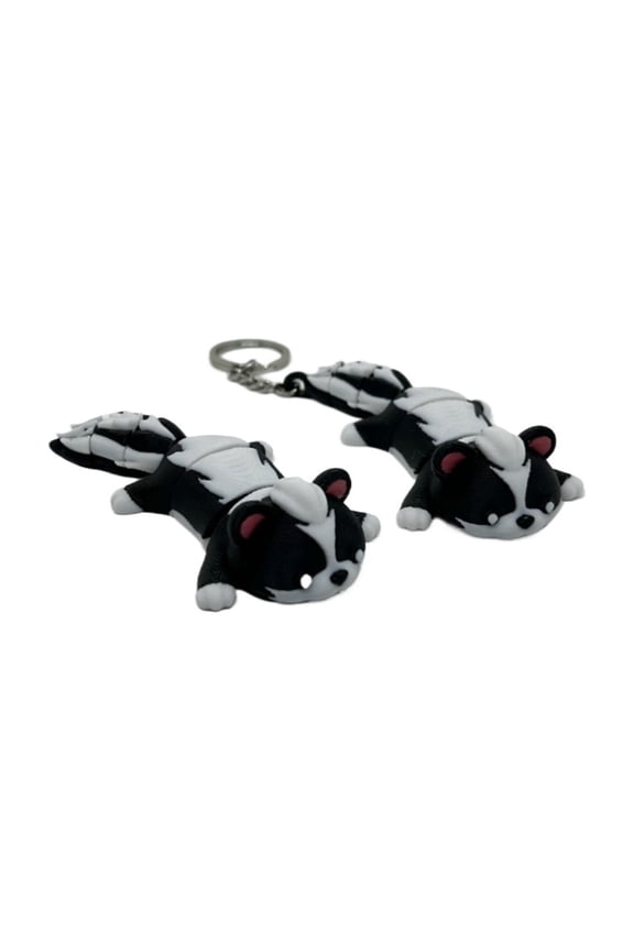 3PC movable skunk - keychain 3D printing