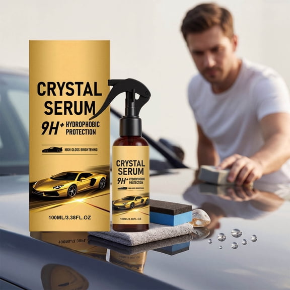 3PCS 100ML Crystal Serum - Advanced Graphene Ceramic Coating for Cars, Quick Effect Car Coating, 9H Graphene Coating for Auto Car Detailing, Coat Restore for Paint, Glass & Wheel
