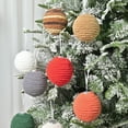 thumbnail image 1 of 3PCS 2.36 Inch Christmas Ball Ornaments Boho Farmhouse Woolen Rope Hanging Balls Neutral Rustic Ornaments for Xmas Tree Holiday Wreath Garland Wedding Home, 1 of 9