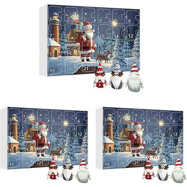 3PCS 2024 Christmas Gnome Advent Calendar 2024 Christmas Countdown