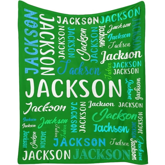 Personalized Blanket for Kids Adults Personalized Name Blanket Custom Blanket with Name Gift for Christmas Birthday Valentines Day (Color 10)