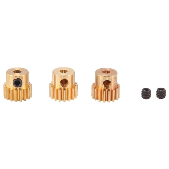 3PCS 3.175mm Shaft Brass Pinion Motor Gear 32DP 48DP 64DP M0.6 for 1/10 1/8 RC Car 3650 3660,17t,1 x RC Upgrade Parts kit