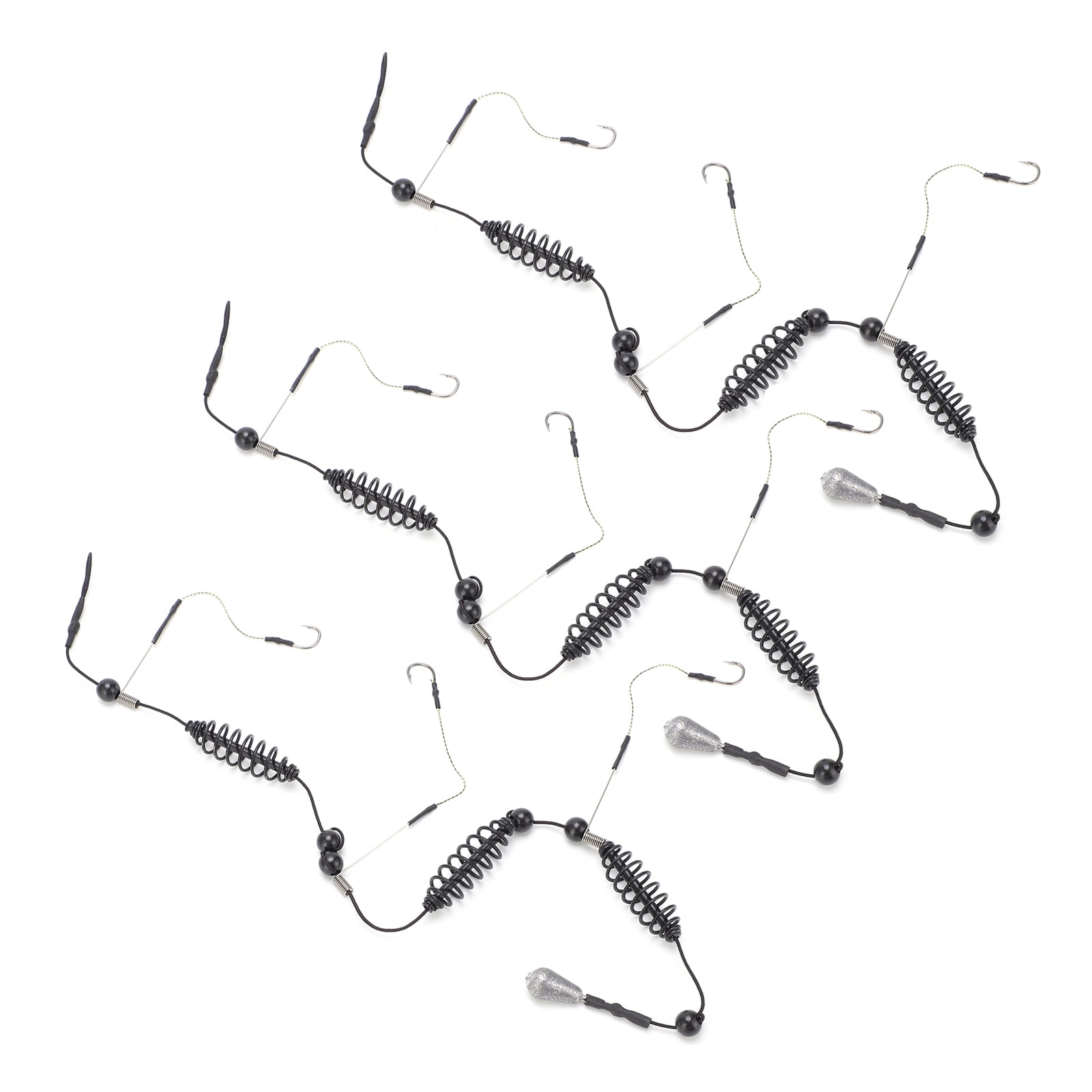 3PCS 3 Hooks Flat Fish Rigs Cage Trap Basket Set And Fishing Feeder