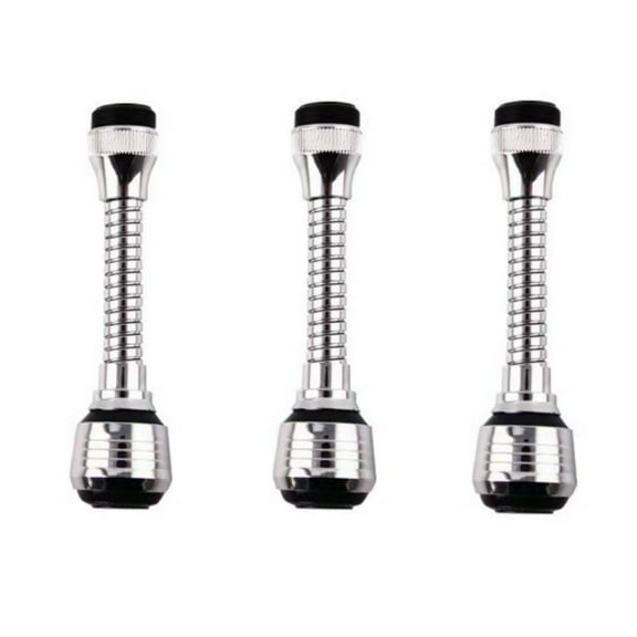 3PCS 360 Degree Rotating Water Sprayer Extender Attachment For Kitchen Faucet