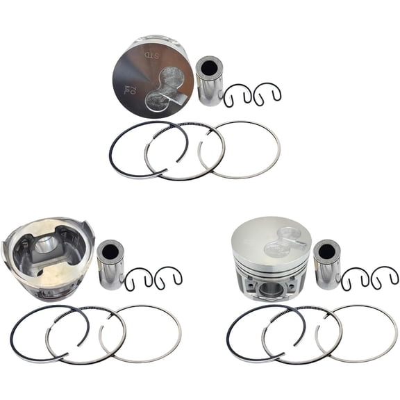 3PCS 3TNV70 Piston+Piston Rings STD Diameter 70mm For Yanmar 3TNV70 Engine VIO15-3 VIO10-2 VIO15-2A ZX10U-2 Excavator For Komatsu 3D70 3D70E Engine STD 3TNV70 piston Rings set 129515-22080