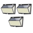 thumbnail image 1 of 3PCS 468 LEDs Outdoor Solar Wall Light IP65 Waterproof PIR Motion Sensor Light 270° Wide Angle Three Light Modes Solar Light for Gardens Courtyard, 1 of 12