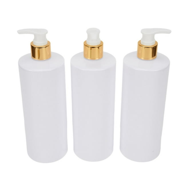 3PCS 500ml Refillable PET Shampoo and Lotion Bottles with Dispenser for
