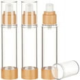thumbnail image 1 of 3PCS 50ml/1.7oz Empty Plastic Vacuum Pump Bottles Airless Vacuum Pump Press Bottles Lotion Dispenser with Bamboo Lid Bottom for Travel Makeup Cream Essential Oils Liquid, 1 of 6