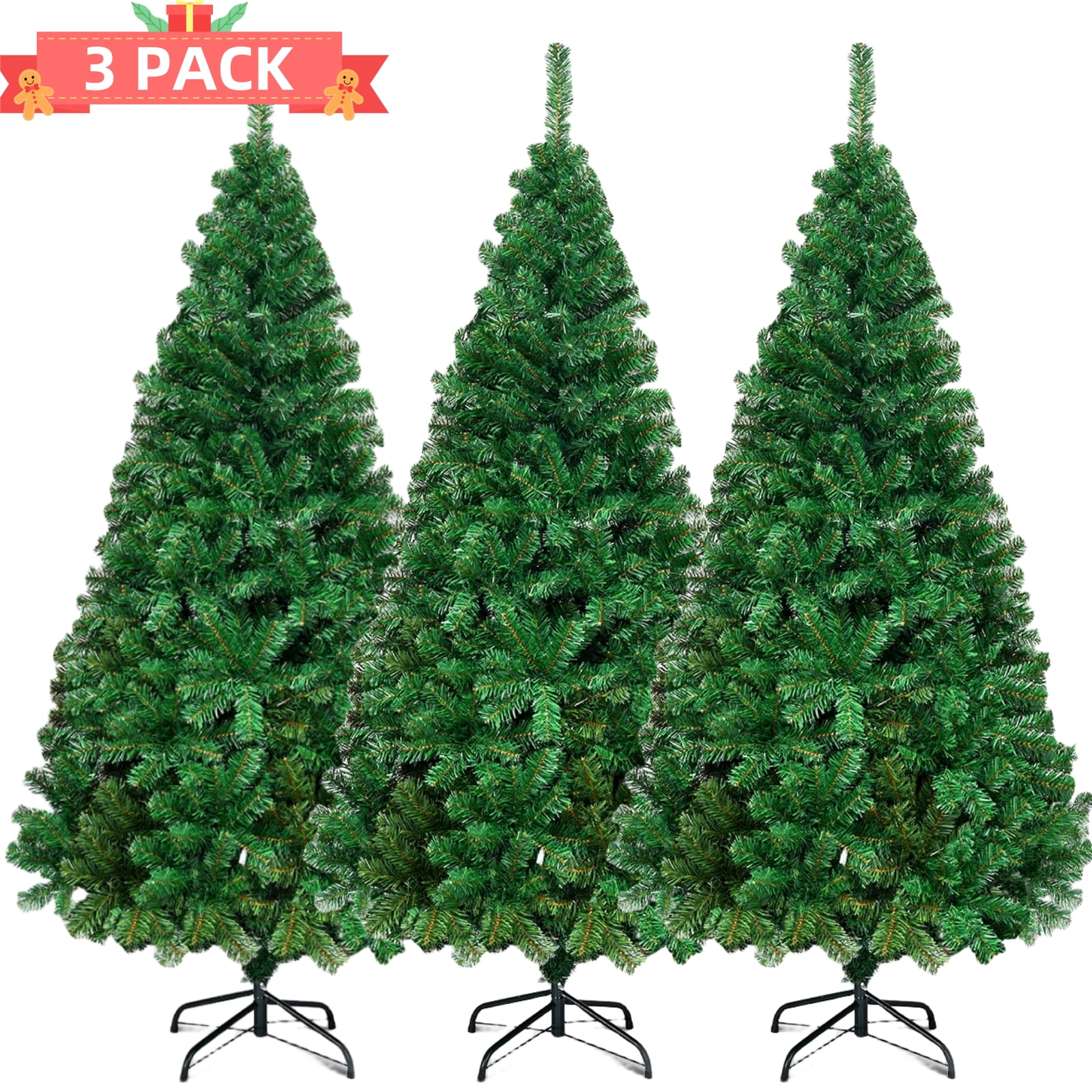 Set Of 3 Outdoor Christmas Trees 