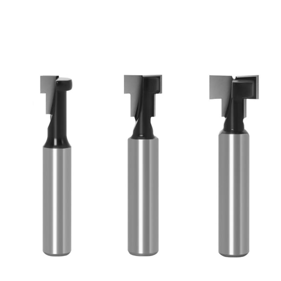 3PCS 8mm Shank T-Slot Keyhole Cutter Wood Router Bit Carbide Cutter For Wood Hex Bolt T-Track Slotting Milling Cutters