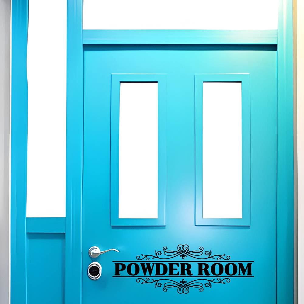 Room Sign Sticker 3PCS 9 Types Room Marking Wall Stickers Black Vinyl Wall Decals Pantry ...