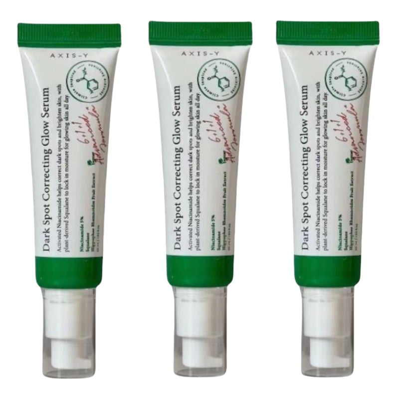 3PCS AXIS-Y Dark Spot Correcting Glow Serum 50ml/1.69 fl. oz | Brightening Serum | Korean Skincare, Dark Spot Treatment