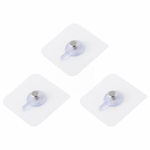 3PCS Adhesive Wall Hook Screw Mount Sticker Heavy Duty Nail Free Wall Mount Bracket Base for Shelf Hook Holder Kitchen Bathroom Home Wall Installation,E