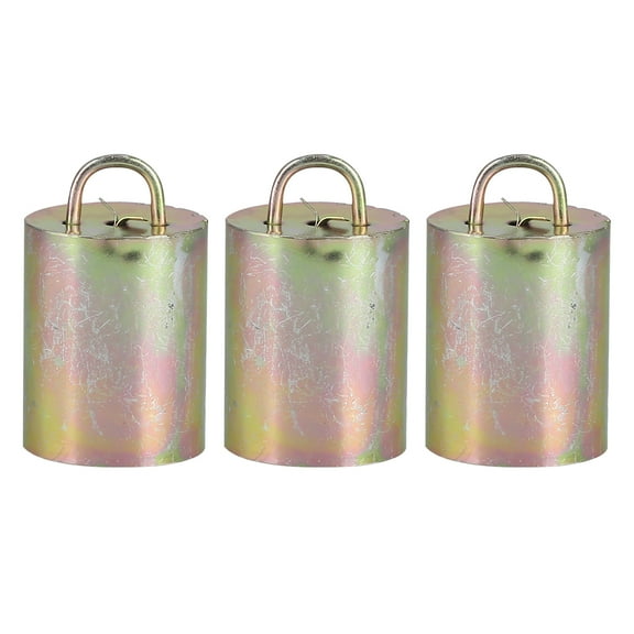 3PCS Alloy Cow Bells, Ideal for Outdoor Farms & Stock, No. 4 Bell Design Thickened Anti-Lost Sheep Bell Set for Livestock