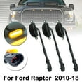thumbnail image 1 of 3PCS Amber Smoked LED Front Grille DRL Running Lights For Ford Raptor 2010-18, 1 of 8