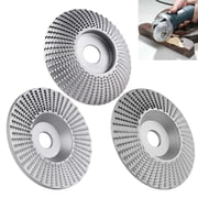3PCS Angle Grinder Wood Carving Disc Set, Woodworking Grinding Wheels Kit for Wood, Stump Grinder Tool Grinding Shaping Disk, Cutting Wheel, Grinder Attachments Rotary Tool