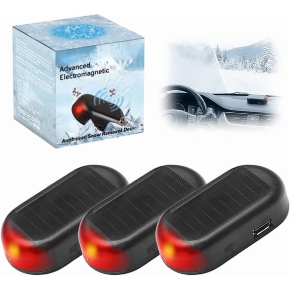 3PCS Anti-Freeze Electromagnetic Car Snow Removal Device, 2026 New Car Interference Antifreeze Instrument, Upgraded Electromagnetic Car Defroster for Winter Commute Ice Frost Removal on Cars