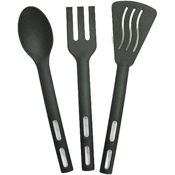 3PCS Anti-Scratch Nylon Kitchen Utensils Set, Mini Nylon Kitchen Utensils Set, Reusable Plastic of Tableware Silicone Dinnerware, Children's Dinner Tools, Spatula, Spoon And Fork