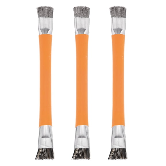 3PCS Anti Static Brush, 147mm Dual Head Cleaning Brush for Small Spaces Keyboard Computer PCB Electronic Cleaning Kit, Orange