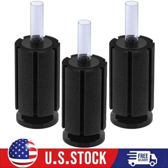 3PCS Aquarium Bio Sponge Filter Quiet Betta Fry Shrimp and Small Fish Foam Filte