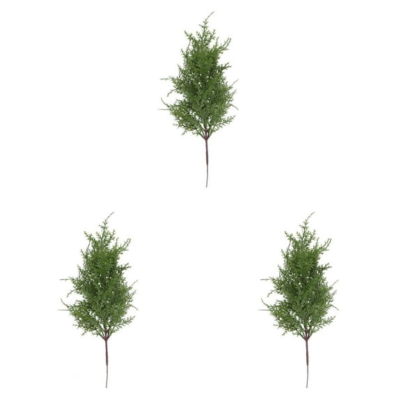 3PCS Artificial Christmas Greenery Picks - Cedar Pine Juniper Branches Sprigs for Xmas Tree Wreath Garland Making, Holiday Home Decor, DIY Craft Arrangements and Festive Party Decorations