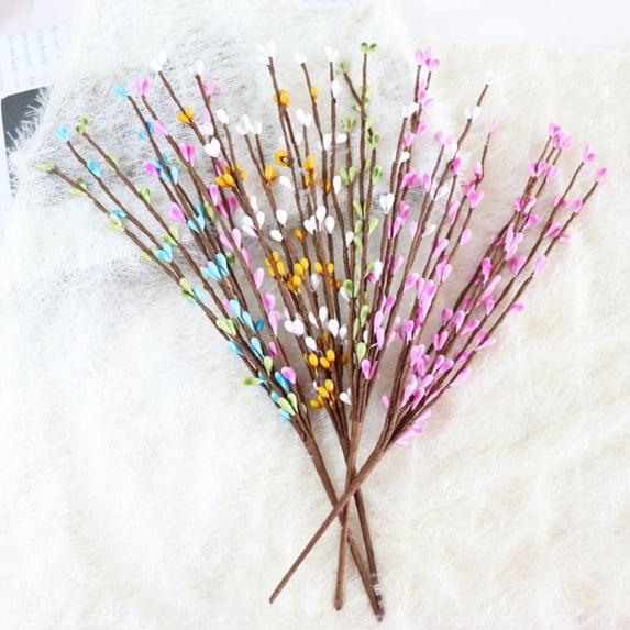 3PCS Artificial Paster Pip Berry Sprays, Easter Floral Picks, Springtime Pip Berry Picks Stems for Spring Easter Crafts Floral Arrangement Wreath Decoration