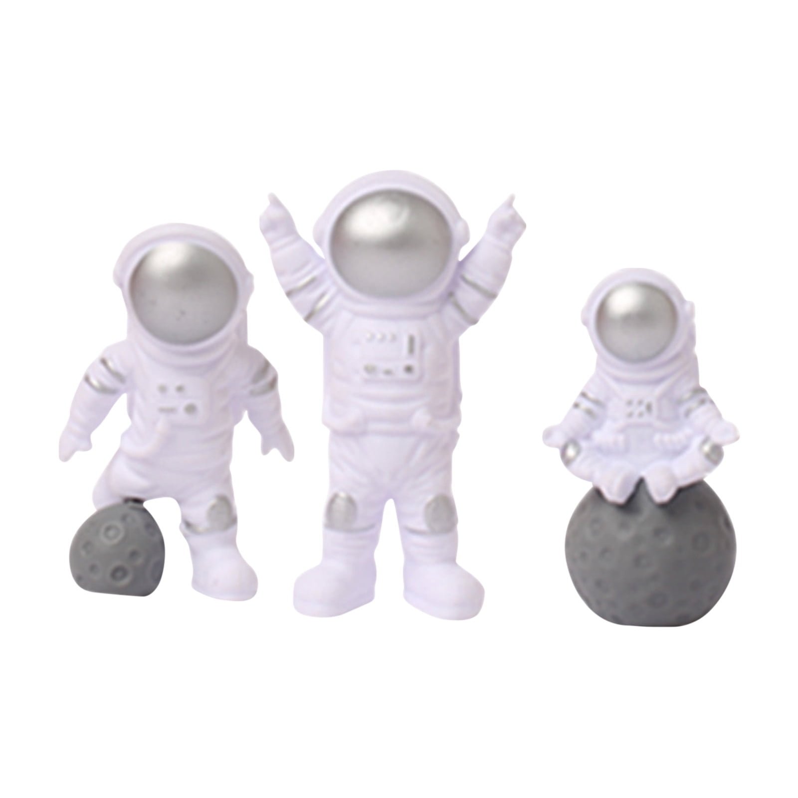 19 Pc Astronaut Cake Topper Set - Space Theme Birthday Party Decor With Stars & Foam Balls - View #2