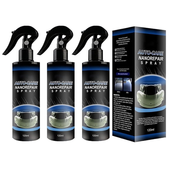 3PCS Auto-Care Nano Coat Scratch Repair Master Spray,Nano Car Scratch Removal Spray/120ML,Car Coating Spray,Nano Sparkle Cloth Car Scratch Remover Clearance!