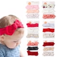 thumbnail image 1 of 3PCS Baby Girls Headbands with Bows Elastics Hair Bows Hairbands Hair Accessories for Newborn Infant Toddlers Kids, 1 of 2