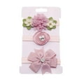 thumbnail image 1 of 3PCS Baby Girls Infant Boutique Wave Hair Flower Headband Hair Bow Band, 1 of 1