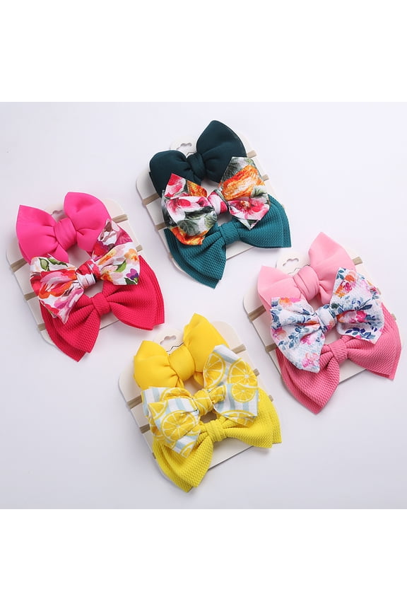 3PCS Baby Headbands for Girls Hair Bows Turban Knotted Elastic Headwraps for Newborn Infant Toddlers Kids