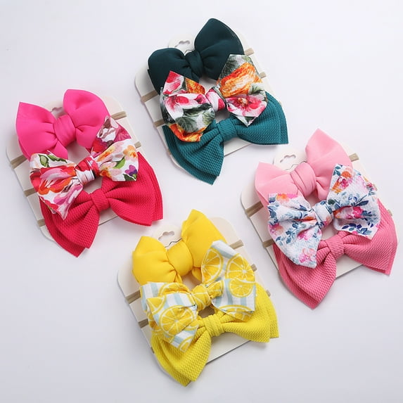 3PCS Baby Headbands for Girls Hair Bows Turban Knotted Elastic Headwraps for Newborn Infant Toddlers Kids
