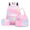 thumbnail image 1 of Lumtrix 3PCS Backpack for Teens Cherry Print Bookbag for Teen Bookbag with Lunch Box & Pencil Pouch Set for High Elementray Travel Daypack Pink, 1 of 3