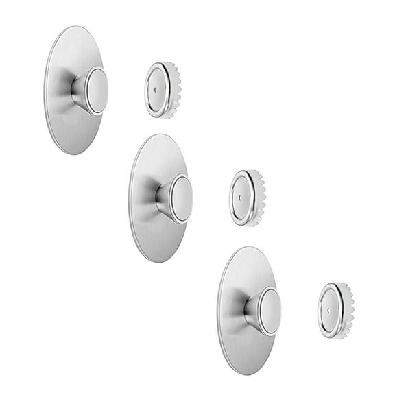 3PCS Bathroom Punch-Free Wall Mounted Soap Shelf Stainless Steel Magnet Suction Soap H y1687