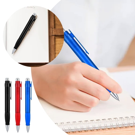 3PCS Big Fat Pens Easy Grip Enhanced Writing Stability Black Pink Fat Ball Point Heavy Oversized Weighted Pens with Comfortable Sleeves for Arthritis and Elderly Tremor Arthritis