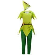 3PCS Boys Girls Fairy Adventures Elf Costume Outfits Halloween Cosplay Suit for 4-8T