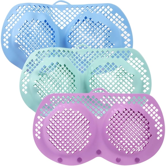 3PCS Bra Washing Bags for Laundry, Silicone Lingerie Bags Anti-Deformation Bras Protectors for Washing Delicates, Dryer Bra Protector for Women Laundry Storage (A)