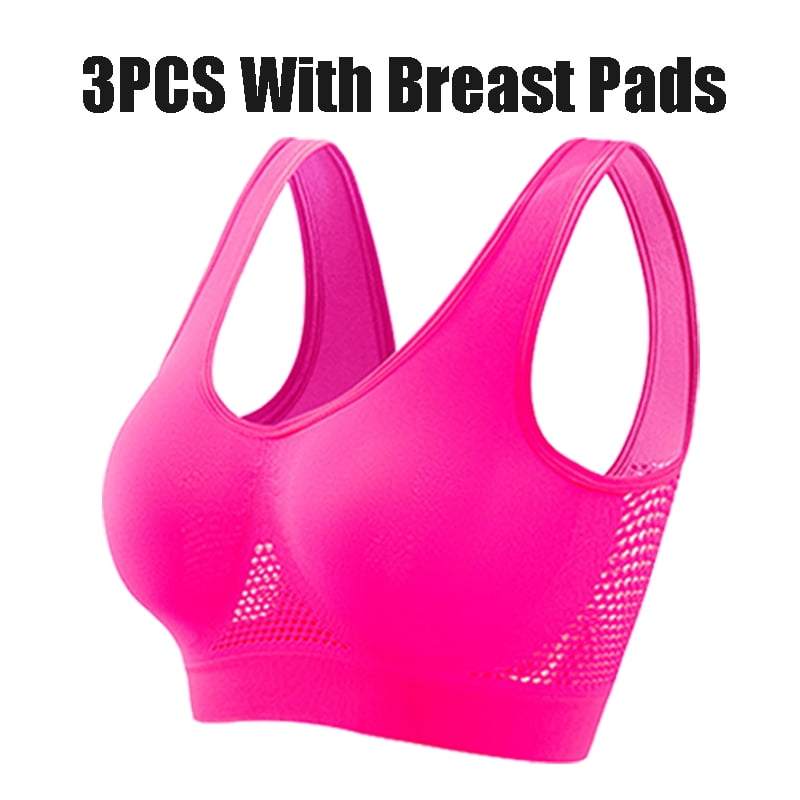3PCS Breathable Bras for Women Plus Size No Steel Ring Bras with ...