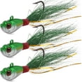thumbnail image 1 of 3PCS Bucktail Jigs Saltwater Fluck Lures Assorted Jigs Head Fishing Lures, 1 of 7