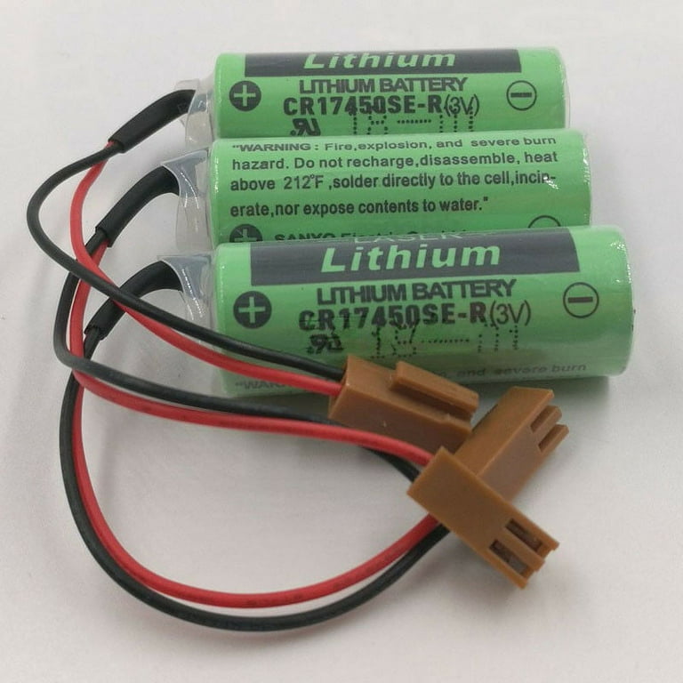 5-Pack CR17450SE-R 3V 2500mAh PLC Batteries - Replacement For FANUC A98L-0031-0012