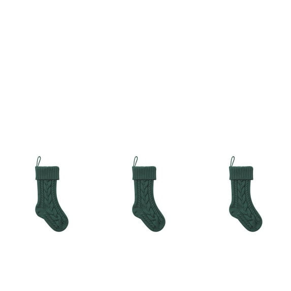 3PCS Cable Knit Christmas Stockings,Vintage Double Sided Xmas Stockings for Fireplace Mantel,Home Holiday Decor, Family Gift Filling,Christmas Party Supplies, and Festive Tree Decoration