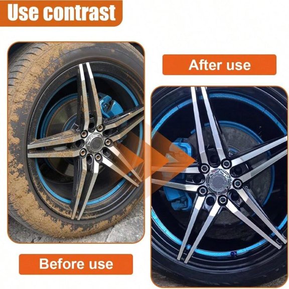 3PCS Car Cleaning Brush 15.7 Inch Long Handle Tire Wheel Rim Detailing Brush Set Universal Auto Care Tool