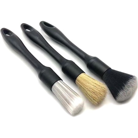 3PCS Car Detailing Brush Tool Kit Wash Auto Detailing Cleaning Brush Kit Engine Wheel Clean Set