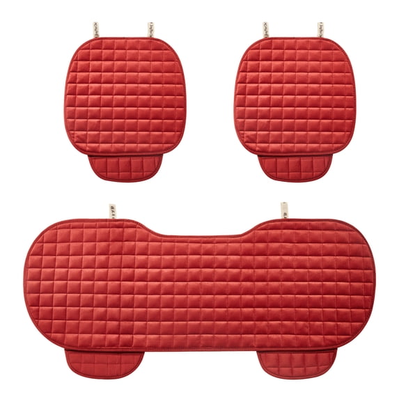 3PCS Car Seat Cushion for Front and Back Seat 3D Soft Breathable Auto Seat Cover Comfort Non-Slip Rubber Bottom Car Seat Protector Pad