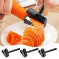 thumbnail image 1 of 3PCS Carrot Curler and Peeler, Stainless Steel Rotating Fnel Flower Roller, Vegetable Shred Carrot Cucumber Curler, Multifunctional Peeler Kitchen Accessories for Cooking, 1 of 7