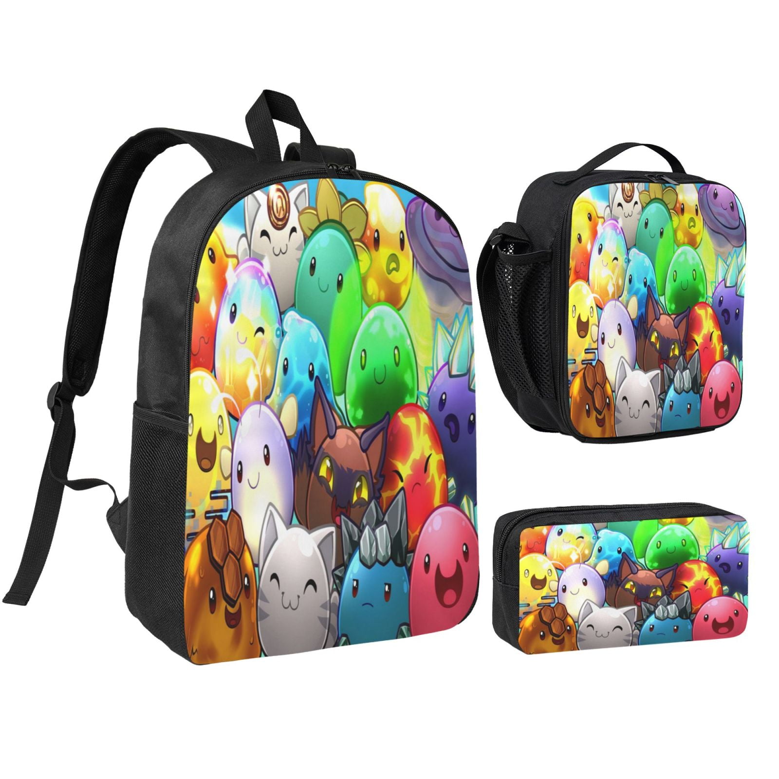 3PCS Casual Daypack Slime Rancher 17 Inch Backpack Set Bookbag+Pencil ...