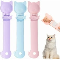 3PCS Cat Treat Spoon Squeeze, Cat Strip Feeder Spoon, Multi-Function Cat Treat Dispenser Spoon, Easy Feeding Cat Spoon for Licky Treats, Cat Spoons & Cat Food Spoon for Wet Food (Cat)