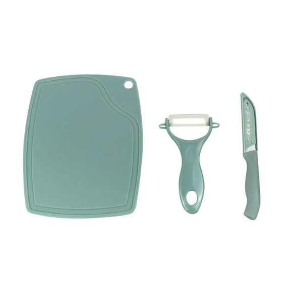 3PCS Ceramic Kitchen Set: Fruit/Vegetable Peeler, Knife, Mini Cutting Board, Sharp Safe for Healthy Cooking, Gift for Lovers