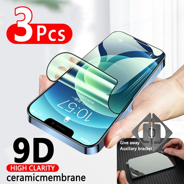 3PCS Ceramic Protectors Film Soft Glass for IPhone 14 13 12 11 Pro Max For IPhone 12 Mini X XS
